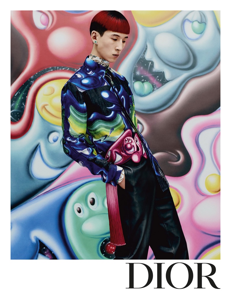 Woosang Kim fronts Dior Men's pre-fall 2021 campaign.