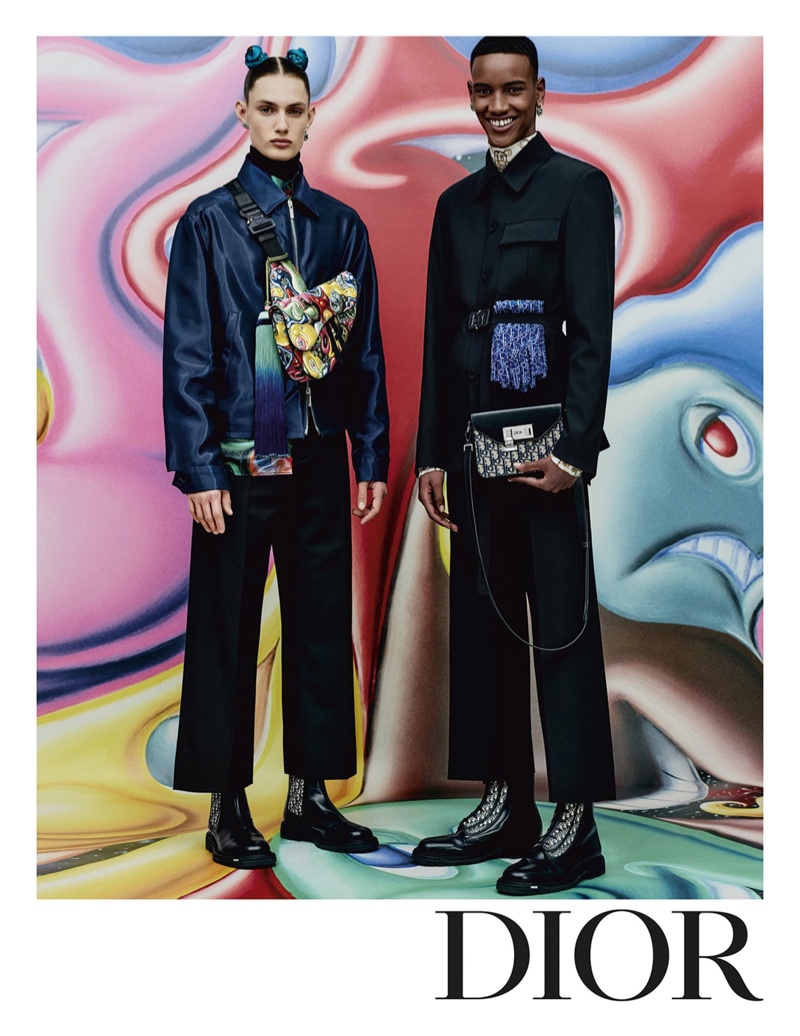 Thatcher Thornton and Ibrahim Mohamed appear in Dior Men's pre-fall 2021 campaign.