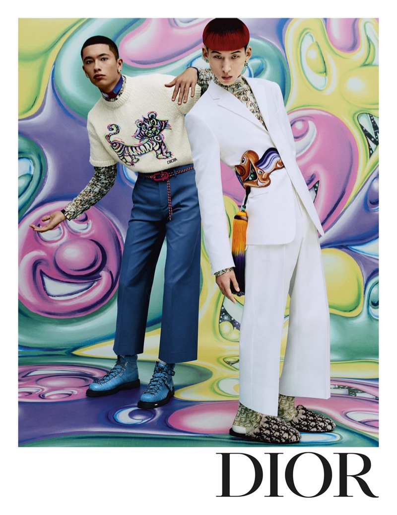 Rafael Pavarotti photographs Issa Naciri and Woosang Kim for Dior Men's pre-fall 2021 campaign.