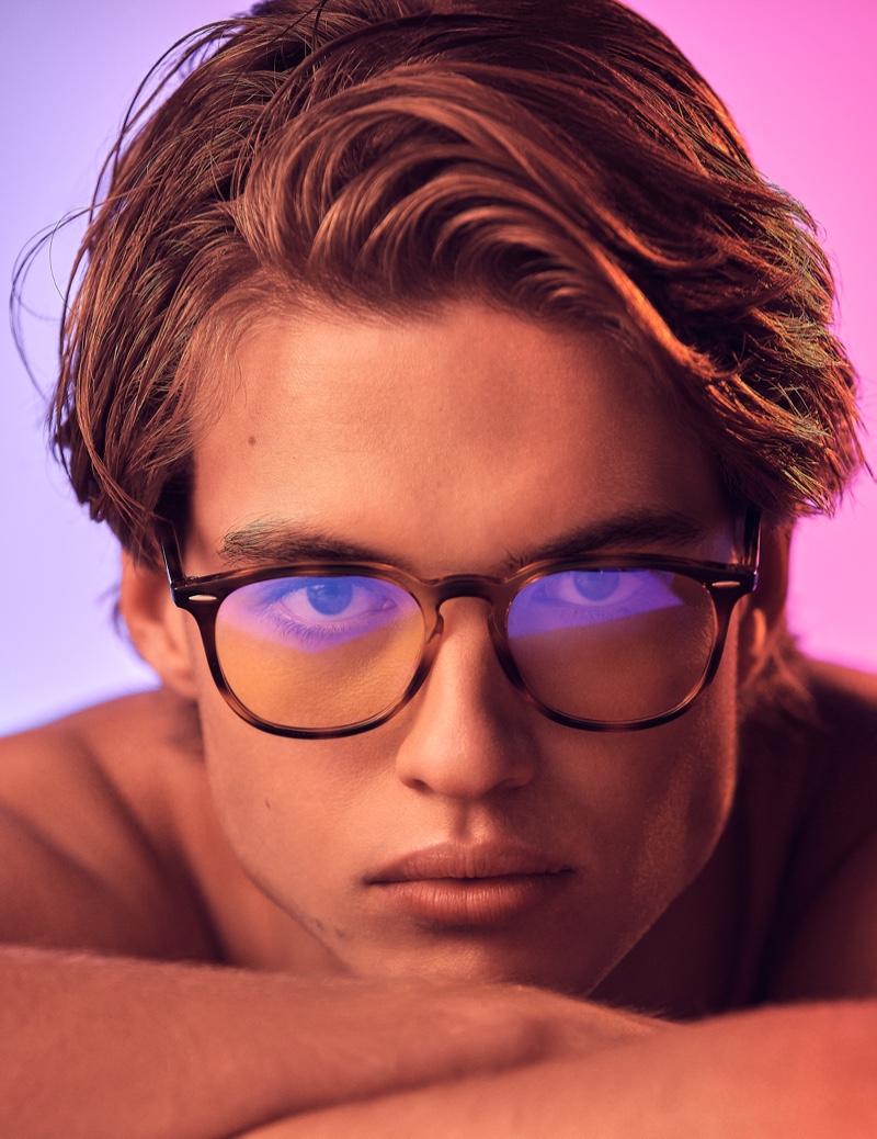 Harry Algar appears in the Dreamers Screen eyewear campaign.
