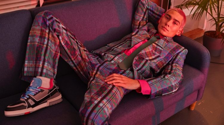 Evan Mock Takes a Walk on the Wild Side for Vogue Man Hong Kong