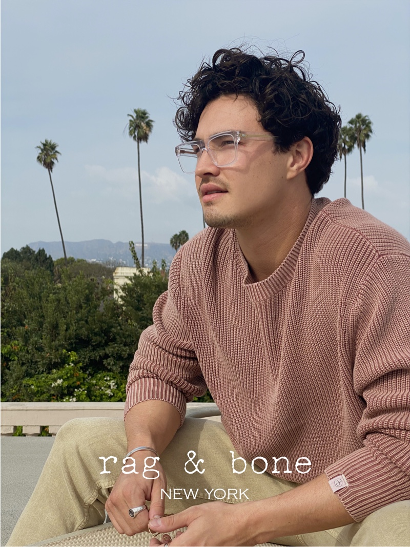 Rag & Bone enlists Gavin Leatherwood to star in its Eyewear Photo Project.