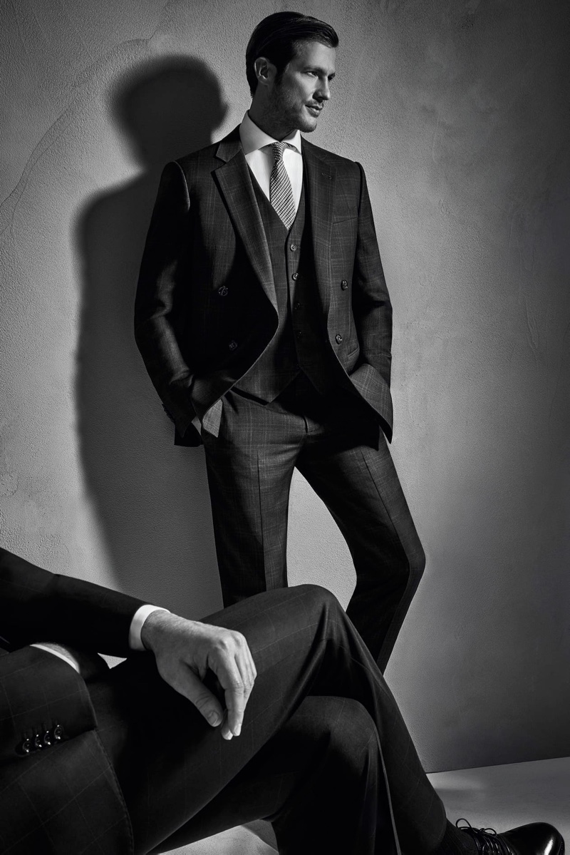 Domenique Melchior fronts Giorgio Armani's spring-summer 2021 Made to Measure campaign.