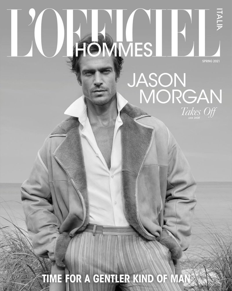 Jason Morgan covers the spring 2021 edition of L'Officiel Hommes Italia.