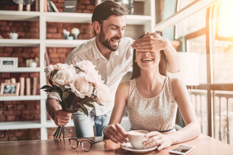 Man Giving Woman Gift