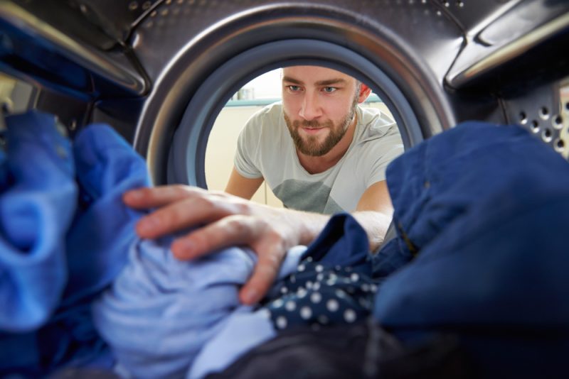 Man Washing Clothes