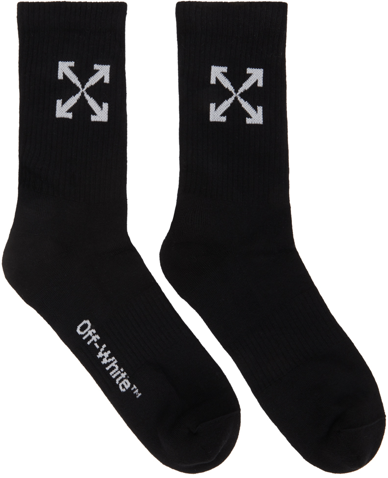 off white black socks