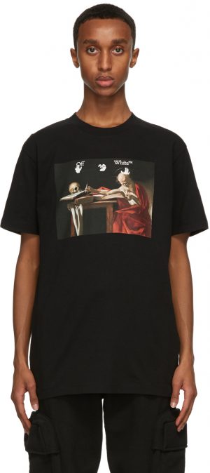 Off-White Black Slim Caravaggio T-Shirt Off-White Black Slim Caravaggio T-Shirt