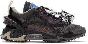 Off-White Black & Brown Odsy-2000 Sneakers Off-White Black & Brown Odsy-2000 Sneakers