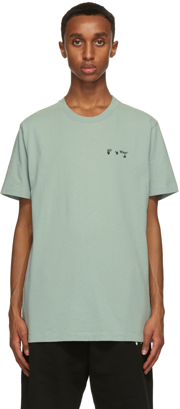 blue off white t shirt
