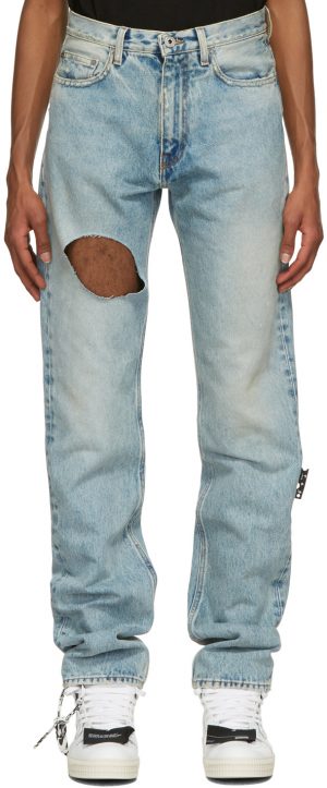 Off-White Blue Slim Meteor Joseph Jeans Off-White Blue Slim Meteor Joseph Jeans