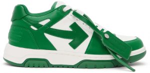 Off-White Green & White Out Of Office Sneakers Off-White Green & White Out Of Office Sneakers