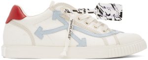 Off-White Off-White & Blue New Vulcanized Low Sneakers Off-White Off-White & Blue New Vulcanized Low Sneakers