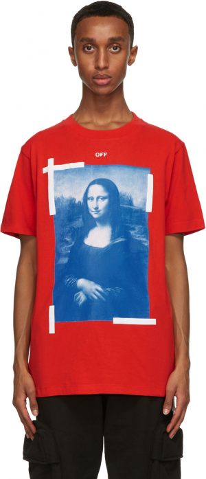 Off-White Red Monalisa T-Shirt Off-White Red Monalisa T-Shirt