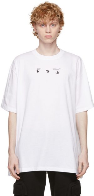 Off-White White & Blue Marker T-Shirt Off-White White & Blue Marker T-Shirt