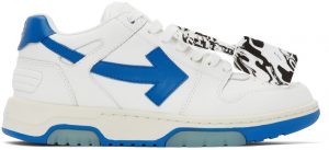 Off-White White & Blue Out Of Office Sneakers Off-White White & Blue Out Of Office Sneakers