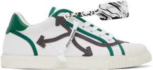 Off-White White & Grey New Vulcanized Low Sneakers Off-White White & Grey New Vulcanized Low Sneakers