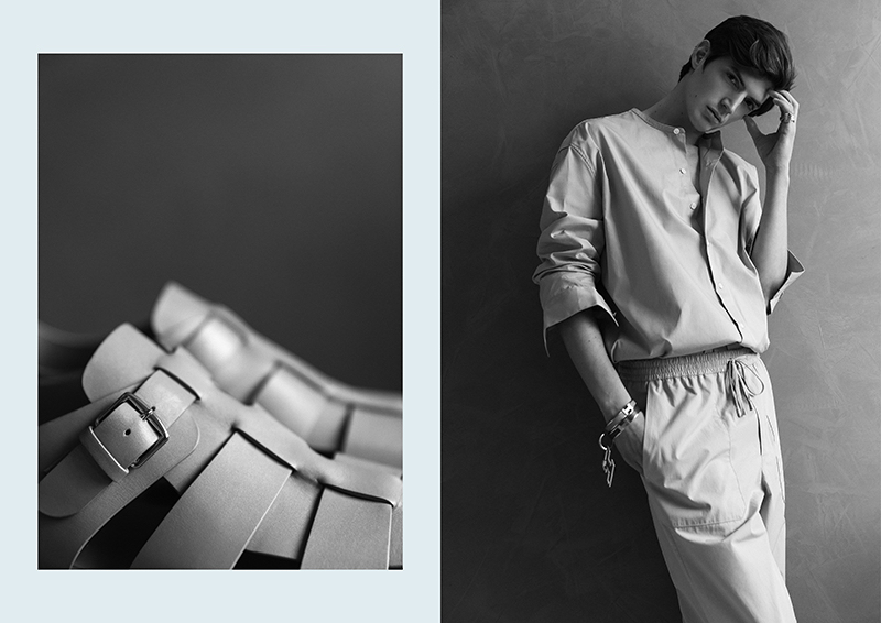 Dennis Weber photographs Olli Greb in Hermès.
