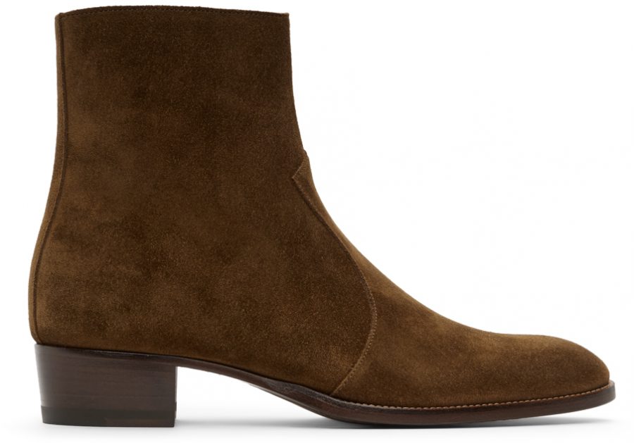 saint laurent wyatt zip boots