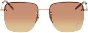 Saint Laurent Gold & Brown SL 312 Sunglasses Saint Laurent Gold & Brown SL 312 Sunglasses