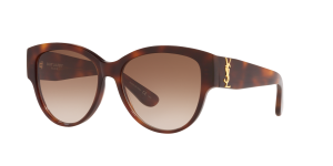 Saint Laurent Unisex YS000068 - Frame color: Tortoise, Lens color: Brown, Size 55-16/140 Saint Laurent Unisex YS000068 - Frame color: Tortoise, Lens color: Brown, Size 55-16/140