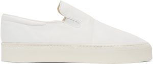 The Row White Dean Slip-On Sneakers The Row White Dean Slip-On Sneakers