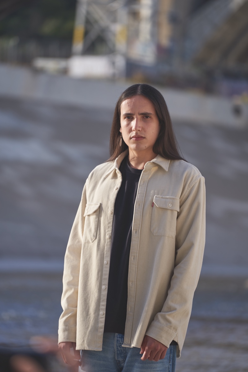 Xiuhtezcatl Martinez appears in Levi's Buy Better, Wear Longer campaign.