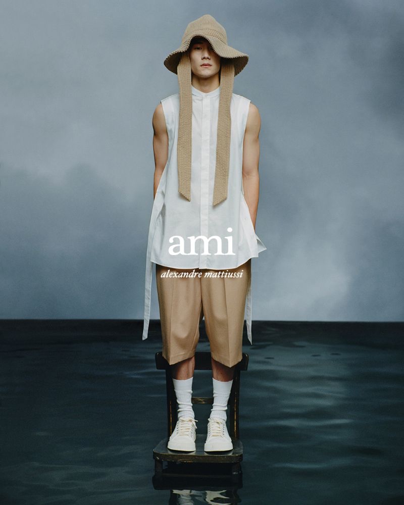 Jie Zheng stars in AMI Paris' spring-summer 2021 campaign.