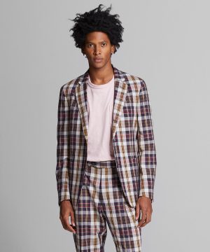 Authentic Indian Madras Traveler Suit Jacket in Multi Authentic Indian Madras Traveler Suit Jacket in Multi