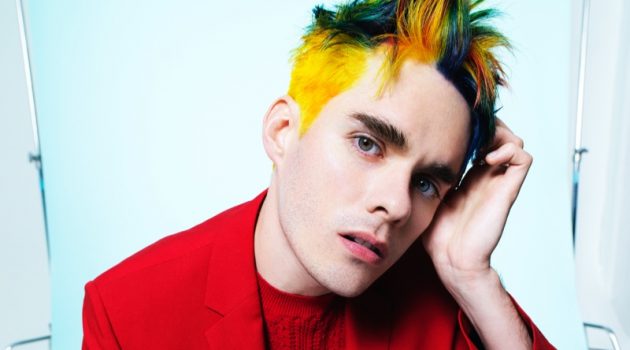 Waterparks' Awsten Knight Brings His Colorful Personality to VMAN Making a statement in red, Awsten Knight wears Fendi with his own accessories for VMAN.