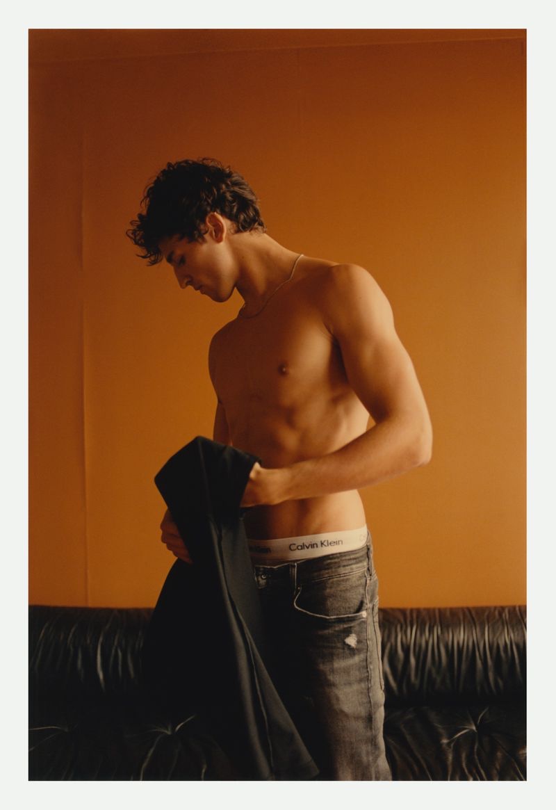 Alberto Perazzolo appears in Calvin Klein Jeans' spring-summer 2021 campaign.