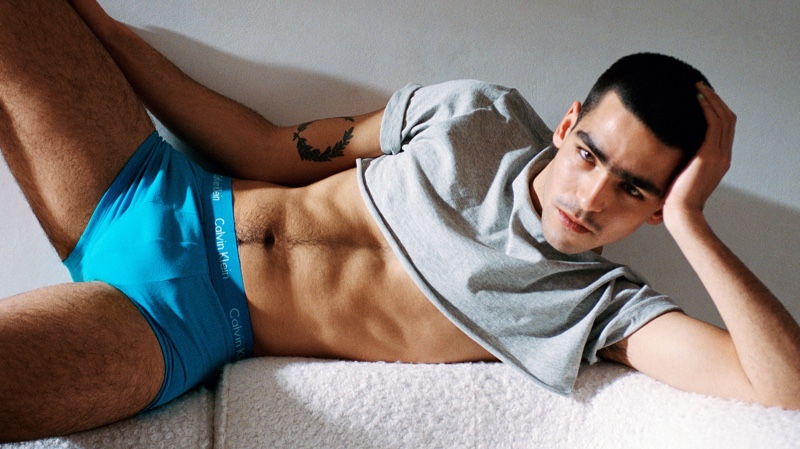 Elite actor Omar Ayuso fronts Calvin Klein's #proudinmycalvins campaign.