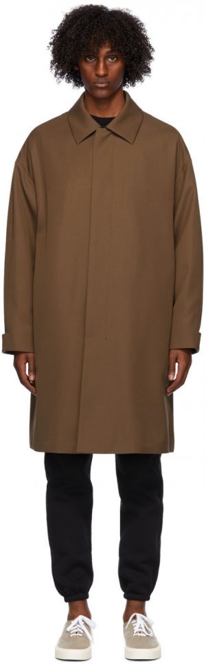 Fear of God Ermenegildo Zegna Brown Wool Trench Coat Fear of God Ermenegildo Zegna Brown Wool Trench Coat