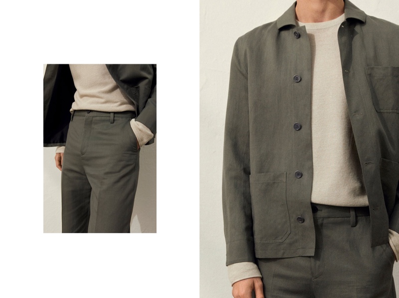 Linen tailoring is front and center for Filippa K's spring-summer 2021 collection.