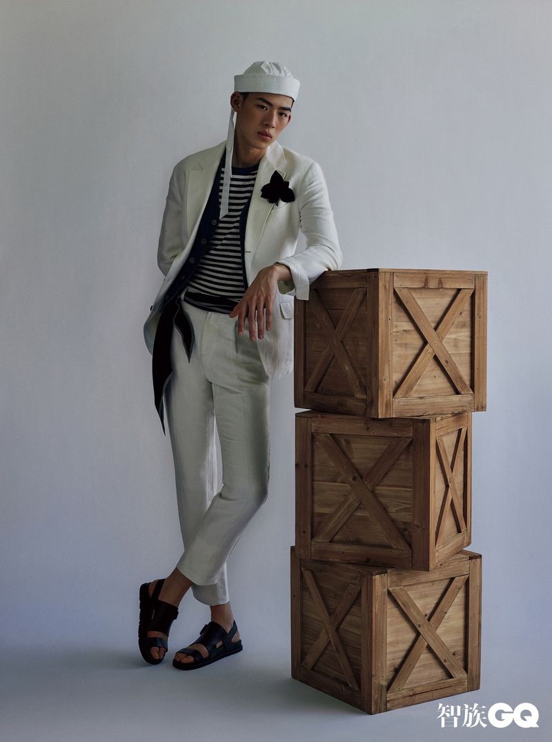 » Ben Mao & Hua Hangxin Are Sailor Chic for GQ China GQ China 2021 Fashion Editorial 001