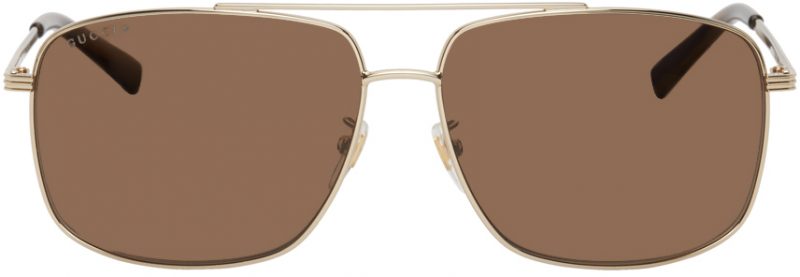Gucci Gold GG0836SK Sunglasses | The Fashionisto