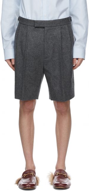 Gucci Grey Wool Flannel Shorts Gucci Grey Wool Flannel Shorts