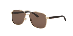 Gucci Man Gg0422s - Frame color: Gold, Lens color: Brown, Size 60-17/140 Gucci Man Gg0422s - Frame color: Gold, Lens color: Brown, Size 60-17/140
