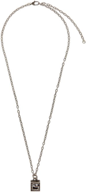 Gucci Silver G Cube Necklace Gucci Silver G Cube Necklace