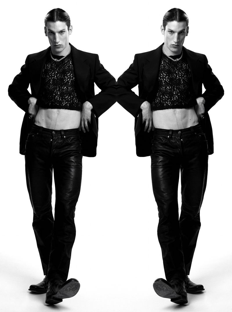 » Iasonas Laios Rocks Leather, Lace + More for Esquire España Iasonas Laios 2021 Esquire Espana Fashion Editorial 001