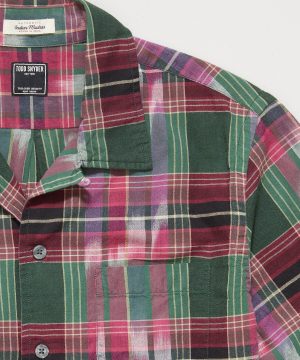 Ikat Madras Camp Collar Short Sleeve Shirt in Multi Ikat Madras Camp Collar Short Sleeve Shirt in Multi