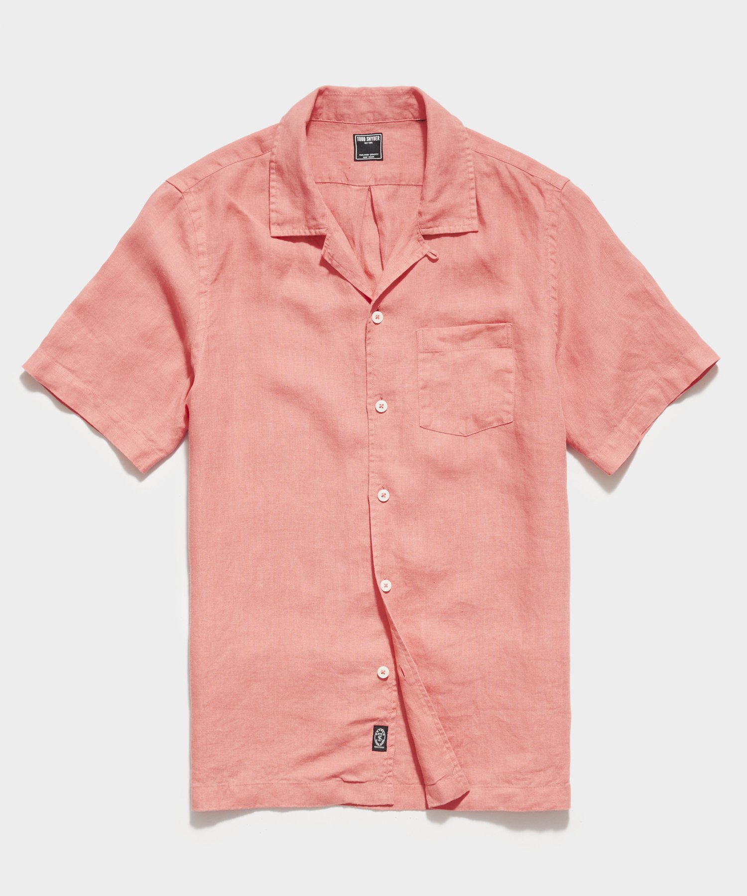 linen camp collar shirt