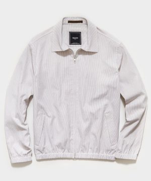 Italian Seersucker Club Jacket in Sand Italian Seersucker Club Jacket in Sand