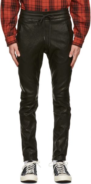 John Elliott Black Leather Escobar Trousers John Elliott Black Leather Escobar Trousers