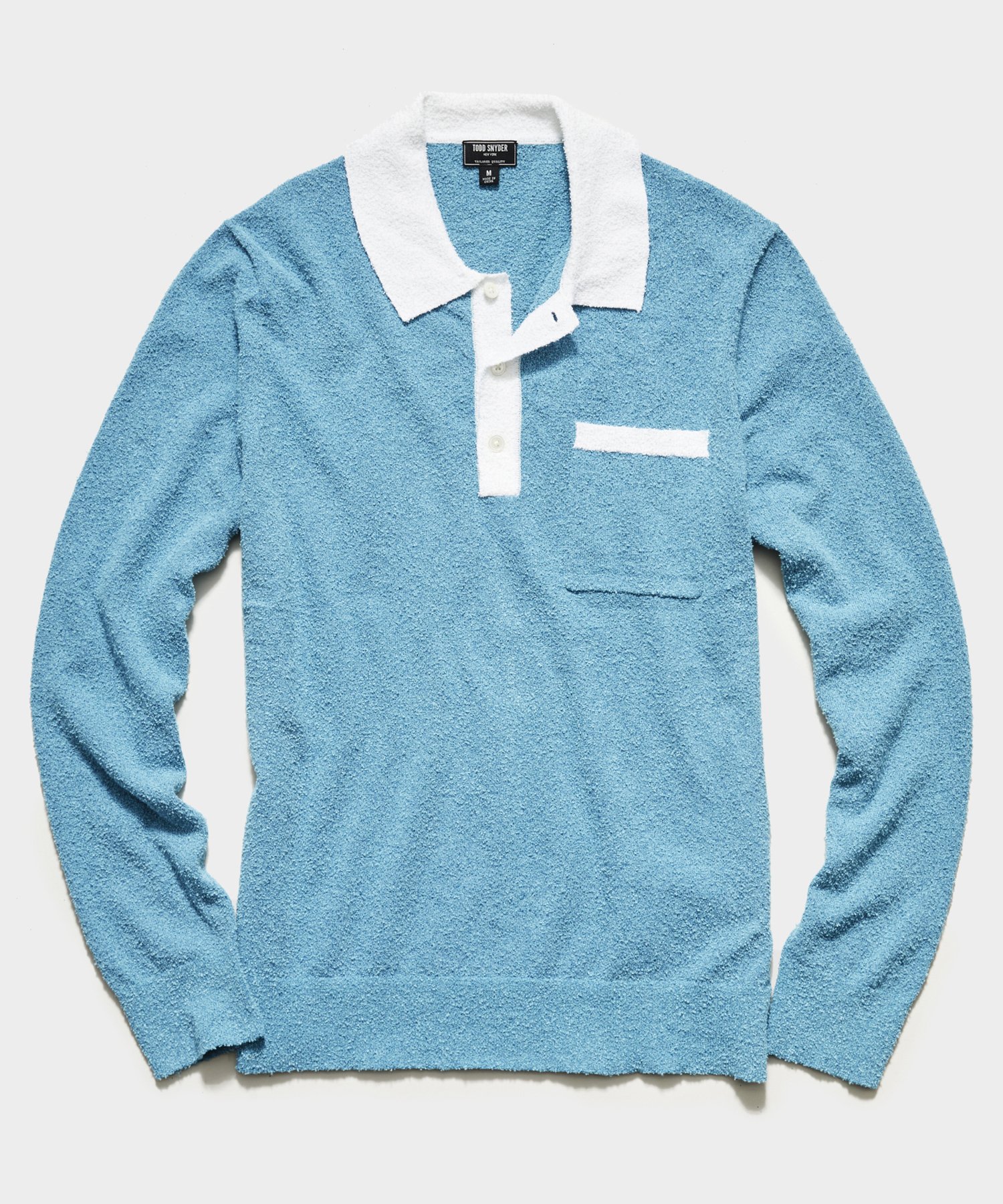 teal long sleeve polo