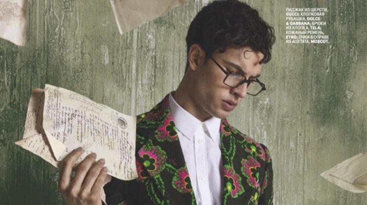 Mattia Narducci Models Dandy Style for GQ Russia
