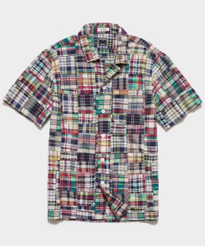 Patchwork Madras Guayabera Shirt Patchwork Madras Guayabera Shirt