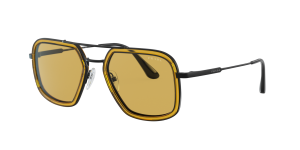 Prada Man PR 57XS - Frame color: Gunmetal, Lens color: Yellow, Size 54-20/140 Prada Man PR 57XS - Frame color: Gunmetal, Lens color: Yellow, Size 54-20/140