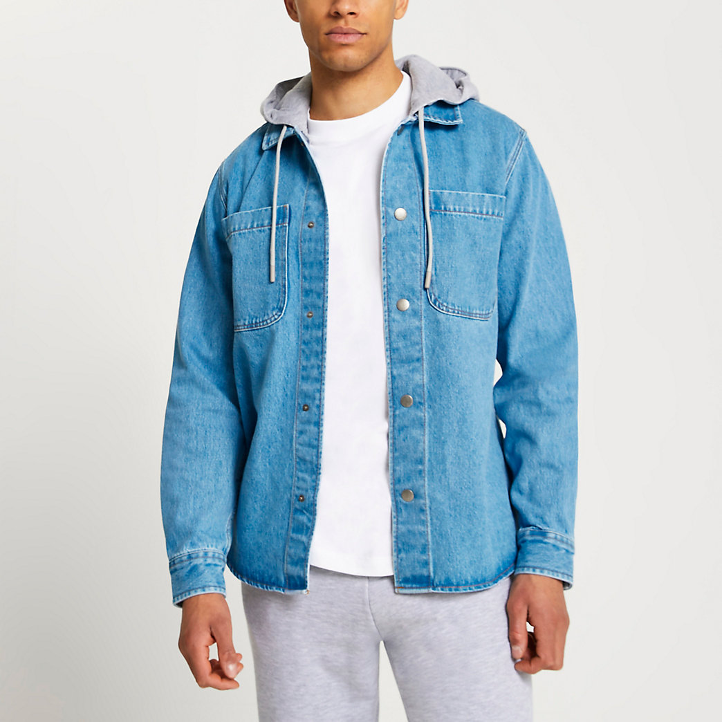 river island hooded denim jacketLimited Special Sales and Special ...