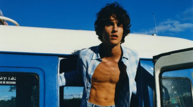 Lucas El Bali & Guiaume Beaudru Front Sandro Spring Campaign Lucas El Bali stars in Sandro's spring-summer 2021 campaign.